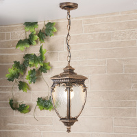 Уличный подвесной светильник Elektrostandard Andromeda H GLYF-8024H черное золото a027997