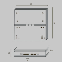 Беспроводная панель управления Maytoni Zigbee DRC035-Z-8-W
