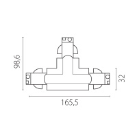Коннектор правый тройной перекидной с подводом питания к треку 5040xx-(F) Lightstar Quattro 504137-FRPSR