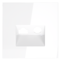 Накладка для розетки TV+RJ45 кат. 6 Voltum S70 (белый глянцевый) VLS002701