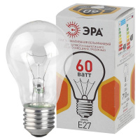 Лампа накаливания ЭРА E27 60W 2700K прозрачная A50 60-230-Е27-CL Б0039122