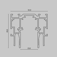 Шинопровод для монтажа в натяжной потолок ClipLine, 2м, черный Maytoni Exility TRX034-SCCL-422B