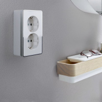 Розетка двойная с заземлением белая Werkel Gallant W5072101 4690389164644 a051590