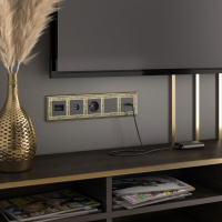 Розетка двойная Ethernet RJ-45 черная матовая Werkel W1182208 4690389157004 a051616