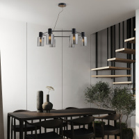 Люстра подвесная Eurosvet Notion 70219/6 черный/античная бронза