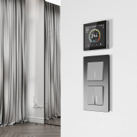 Умный сенсорный терморегулятор с LCD дисплеем Werkel (черный) W1851108 a071214