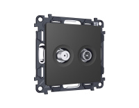 Комплект механизма розетки TV оконечной + SAT 5-862MHz 3.5dB/950-2150MHz 3.5dB Ambrella Volt Alfa MA913310