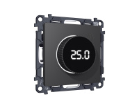 Комплект механизма терморегулятора с цифровым дисплеем с подсветкой и датчиком для теплого пола 16A-250V Ambrella Volt Alfa MA905810