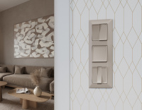 Комплект механизма 2-клавишного перекрестного выключателя Ambrella Volt MA MA363030