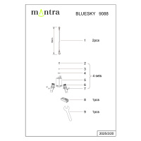 Набор установочных креплений для 9095B Mantra BLUE SKY 9088