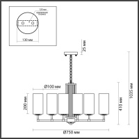 Люстра подвесная Odeon Light KASALI 4990/8