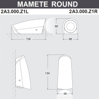 Архитектурный светильник FUMAGALLI MAMETE ROUND 2A3.000.000.AXZ1L