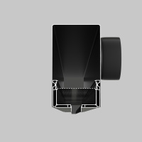 Диффузор с гексагональной сеткой, линейный, ГКЛ 12,5 мм, черный, КСД тип 1 Maytoni Aero ARC-LD-G12-000011