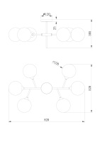 Люстра на штанге Freya Maddison FR5115PL-06BZ1