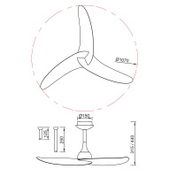 Люстра с вентилятором светодиодная Mantra IPANEMA 9041