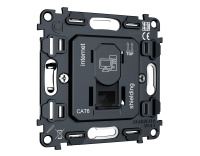 Механизм компьютерной розетки RJ-45 (8P8C) CAT6A 1000 Base-T экранированной с автоматической защитной шторкой Ambrella Volt VM VM185