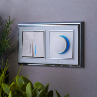 Выключатель двухклавишный проходной с подсветкой белый Werkel W1122101 4690389155222 a051112