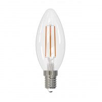 Лампа светодиодная филаментная диммируемая Uniel E14 9W 3000K прозрачная LED-C35-9W/3000K/E14/CL/DIM GLA01TR UL-00005185