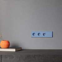 Накладка для розетки с заземлением и защитными шторками Voltum S70 (деним) VLS000715