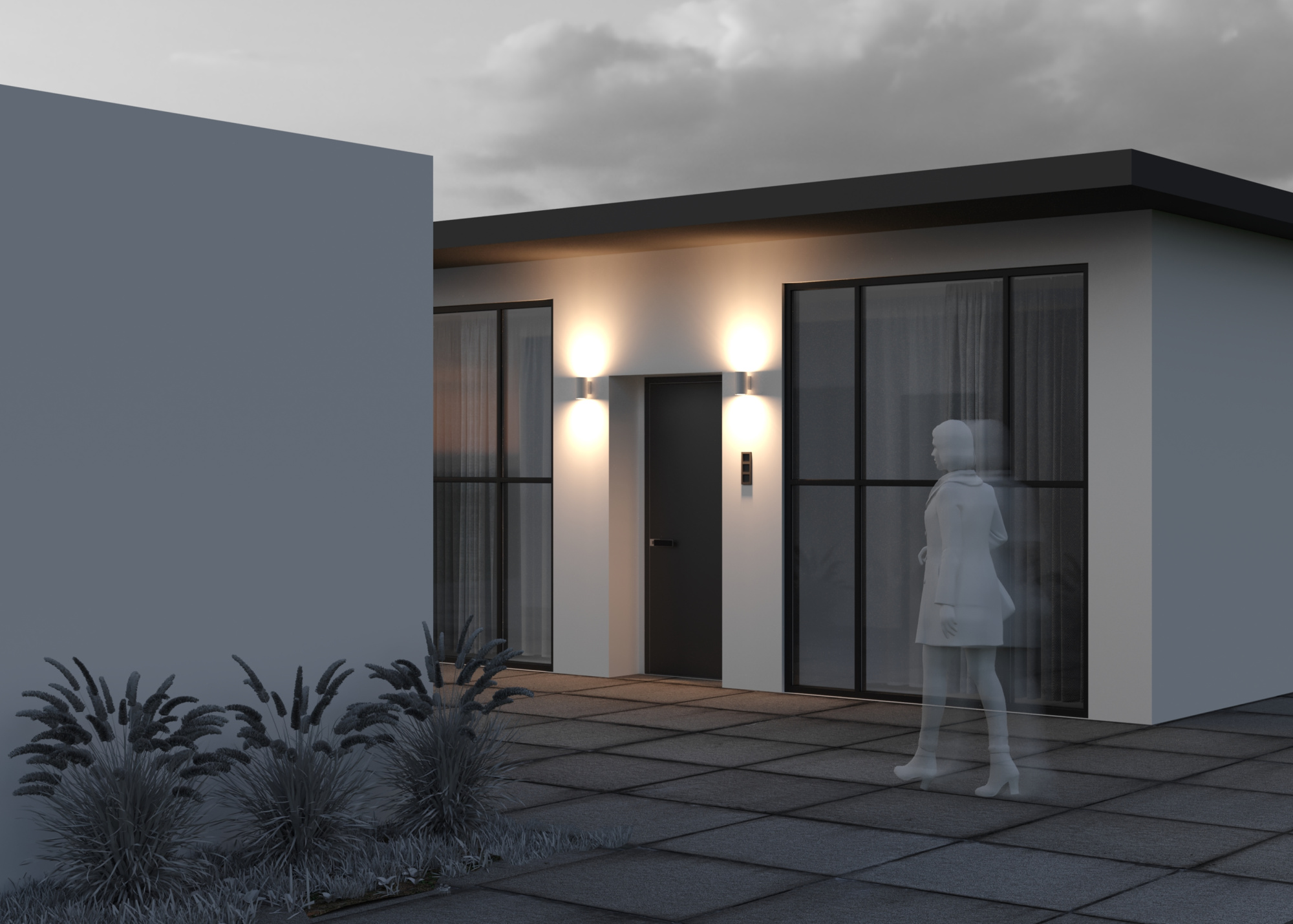 Уличный архитектурный светодиодный светильник Maytoni Shim O303WL-L10W3K