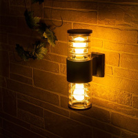 Уличный настенный светильник Elektrostandard 1407 TECHNO черный a032609