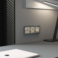 Накладка для двойной розетки Еthernet RJ-45 Werkel айвори W1191143