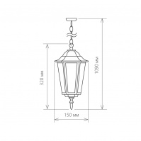 Уличный подвесной светильник Elektrostandard GL 1004H черное золото a035742