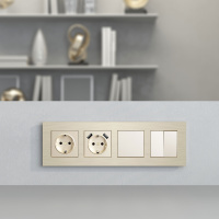 Рамка на 4 поста Werkel AluMax шампань W0043511 a066336