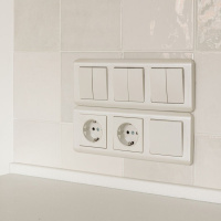 Выключатель двухклавишный проходной перламутровый рифленый Werkel W1122013 4690389160950 a051185