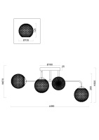 Люстра потолочная Freya Navel FR8016PL-06BBS