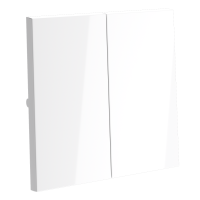 Клавиши для выключателя/переключателя двухклавишного Voltum S70 (белый глянцевый) VLS000301