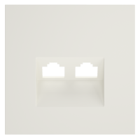 Накладка для розетки компьютерной двойной RJ45+RJ45 кат.6 Voltum S70 (хлопок) VLS001413