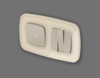 Лицевая панель для 1-клвыключателей с подсветкой QUANT Ambrella Volt OMEGA OP3620