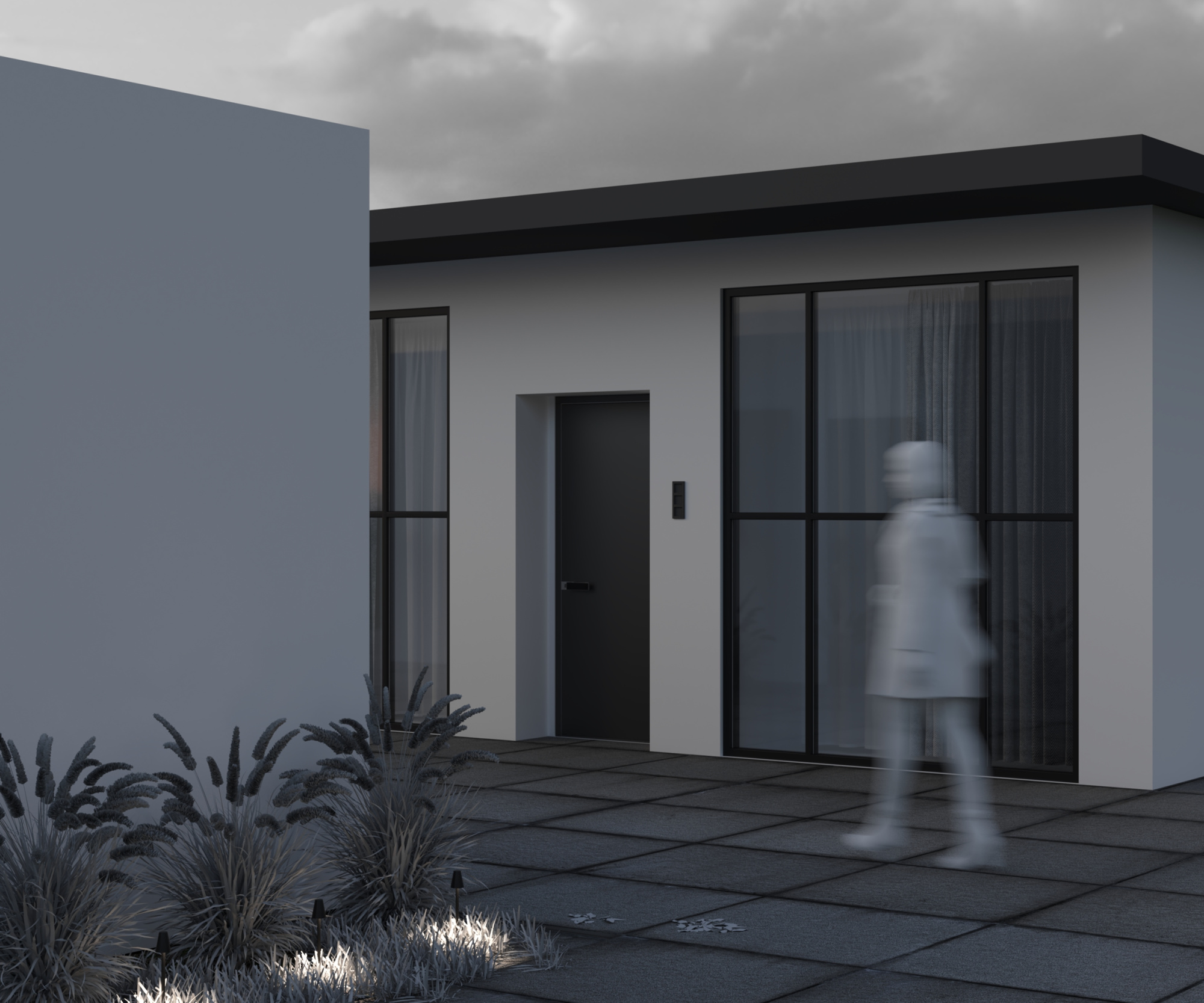 Уличный грунтовый светодиодный светильник Maytoni Cane O504FL-L1B3K