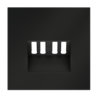 Накладка для розетки акустической 4-местной Voltum S70 (черный матовый) VLS001508