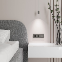 Выключатель одноклавишный проходной Werkel графит W1112044