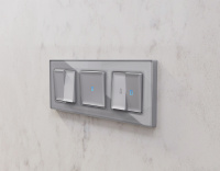 Лицевая панель для 1-клавишных выключателей с подсветкой QUANT Ambrella Volt ALFA AP5020