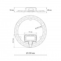 Светодиодный LED модуль с драйвером и линзованным рассеивателем Novotech VAX 357752 Светодиодный LED модуль с драйвером и линзованным рассеивателем Novotech VAX 357752