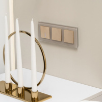 Выключатель одноклавишный проходной шампань рифленый Werkel W1112010 4690389160066 a051435