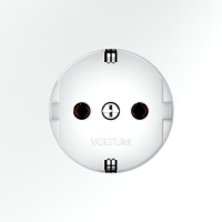 Розетка встраиваемая VOLTUM S70 с заземлением (белый матовый) VLS040102