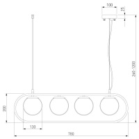 Подвесной светильник Eurosvet Ringo 50089/4 хром a049526