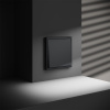 Выключатель с самовозвратом встраиваемый VOLTUM S70 одноклавишный (графит) VLS010607