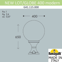 Ландшафтный светильник FUMAGALLI NEW LOT/GLOBE 400 modern G41.115.000.LYE27