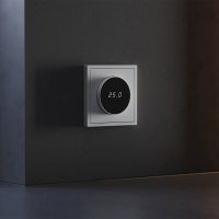 Терморегулятор электронный с индикацией и датчиком, для теплого пола Voltum S70 (серый) VLS070116