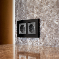 Рамка на 2 поста черная алюминий Werkel Aluminium W0021708 4690389158056 a050962