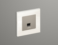 Лицевая панель для компьютерной/телефонной розетки RJ-45/RJ-11 QUANT Ambrella Volt ALFA AP3720