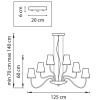 Подвесная люстра Lightstar Diafano 758214 Подвесная люстра Lightstar Diafano 758214
