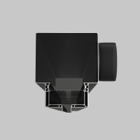 Диффузор с гексагональной сеткой, линейный, ГКЛ 12,5 мм, черный, КСД тип 2 Maytoni Aero ARC-LD-G12-000012