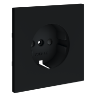 Накладка для розетки с заземлением и защитными шторками Voltum S70 (графит) VLS000707