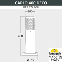 Ландшафтный светильник FUMAGALLI CARLO DECO 400 DR3.574.000.WXU1L